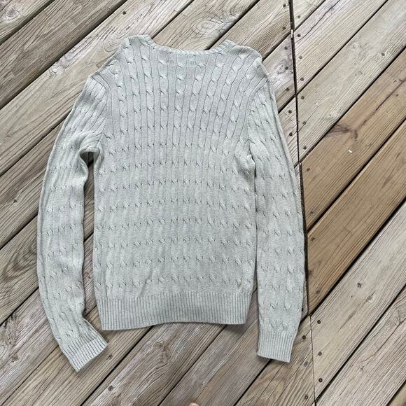 Ralph Lauren Polo Men's 100% Tussah Silk Cable Knit Pullover Sweater Size L - Picture 2 of 6